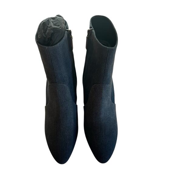 Saint Laurent Lou 75 Denim Zip Ankle Booties NEW EU 40 US 10 - Picture 8 of 16